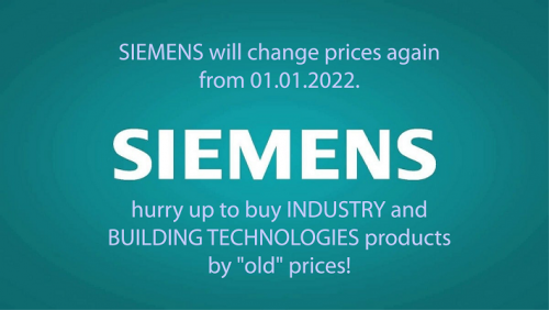 SIEMENS prices from 01.01.2022.